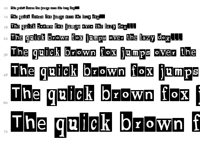Pauls Ransom Note font waterfall